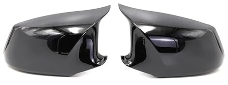 Spiegelkappen Außenspiegel Für 5 Series F10 F11 2010-2013 LHD Autoaufkleber Rückspiegel Seitenspiegelabdeckung Flügelkappe Außentürgehäuseverkleidung Carbon(Gloss Black)