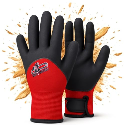 SWS Forst Schnittschutzhandschuhe Klasse 1 (Größe S-XXL)- Beidseitiger Forsthandschuh mit mechanischem Schnittschutz - Arbeitshandschuhe Forstwirtschaft - Motorsäge Schutz Handschuhe (XXL)