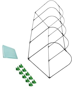 vreplrse Invernadero portátil para Plantas, Mini Invernadero, casa cálida para Exteriores, Fabricado con Tubos de Hierro y Polipropileno, Verde, Longitud 200 cm