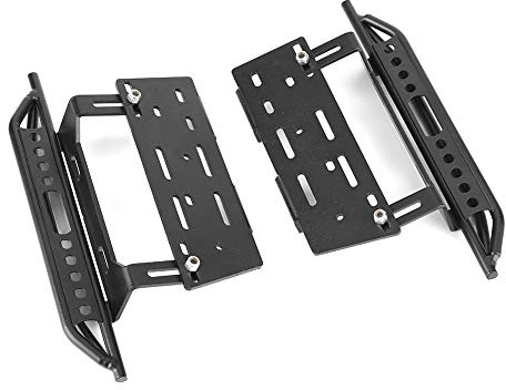 Keenso Pedal Lateral de Metal Placa de Pie de para Automóvil RC Axial 90046 SCX10 SCX10-ll, Metal Negro, 1 par de Pedales de Automóvil RC para Entusiastas de los Automóviles