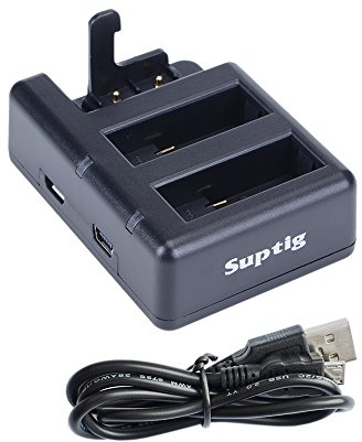 Suptig Triple Charger Compatible For GoPro Hero 8, 7, 6, 5 and Wifi Remote