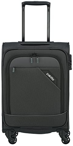 paklite Handgepäck Trolley 4 Rollen, leicht, Derby, Stilvoller Weichschalen Rollkoffer klein mit TSA Schloss + Aufsteckfunktion, 55 cm, 41 Liter