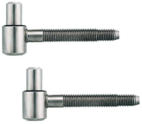 JUVA Türbänder Zimmertüren Einbohrbänder 16 mm Band-Unterteil für Holz-Türstöcke | Scharnier Gr. ø 16 mm | Stahl verzinkt | Renovierband zum Eindrehen | 2 Stück - Türscharnier für Innentüren - Torband