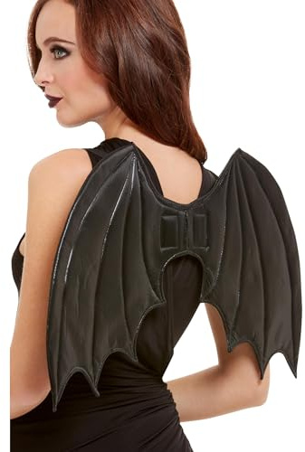Smiffys Bat Wings, Black 50cm/20in, Halloween Fancy Dress Accessory, Bat Dress Up Accessories