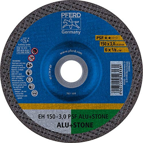 PFERD 61823326 Lot de 25 disques à tronçonner EH 150-3,0 PSF Aluminium + pierre