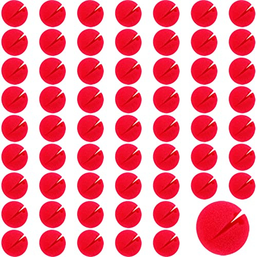 60 Pieces Red Clown Noses Cosplay Noses Foam Circus Noses for Halloween Christmas Carnival Costume Party Dress Up
