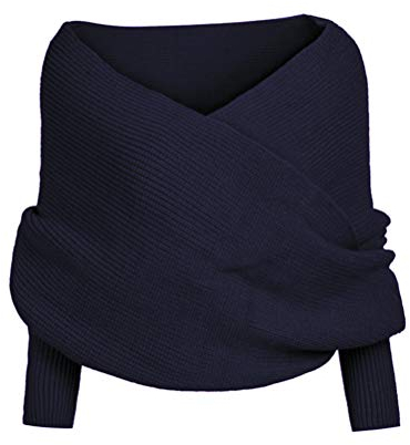 Leikance Damen-Schalumhang, Wintermode, Unisex, warm, dick, gehäkelt, mit Ärmeln