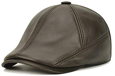 DongBao Herren & Damen Flatcap Leder Schiebermütze Schirmmütze Mütze,Schirmmütze Herbst/Winter, Ivy Schirmmütze Kappe