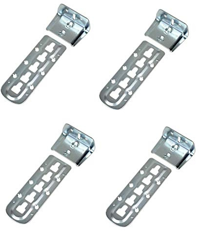woplus Bettbeschlag Bettbeschläge Bettverbinder Metallverbinder Einhängeplatte + Winkel (4X Bettwinkel höhenverstellbar)
