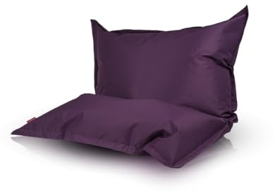 Ecopuf - Sako sittsäck för utomhusbruk - Beanbag för rummet - Stilren tygkudde - Relaxfåtölj - Storlek S - 140x100 - Lila Nc5