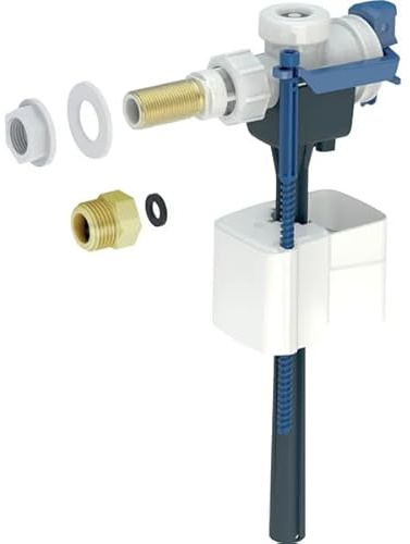 Geberit Schwimmerhahn Typ 333 m. Seitenanschluss 3/8 und 1/2 Nippel ist aus Messing