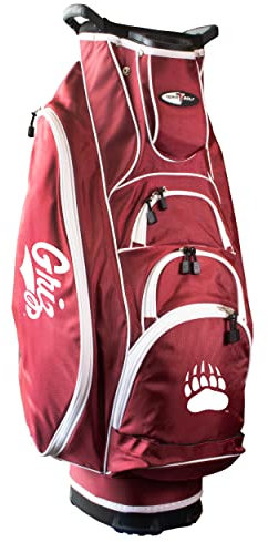 Team Golf NCAA Albatross Cart Golf Bag, Lightweight, 10-Way Club Divider, Spring Action Stand, Insulated Cooler Pocket, Velcro Glove and Umbrella Holder & Lift Assist Handles