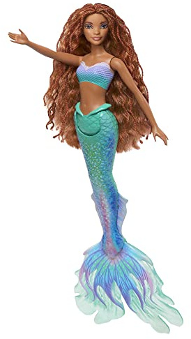 Mattel Disney Arielle Puppe - Die kleine Meerjungfrau, inspiriert vom Film The Little Mermaid, Meerjungfrau Spielzeug, beweglich, Disney Geschenke, Spielzeug ab 3 Jahre, HLX08