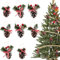 Adornos de Conos de Pino de Navidad, FainFun 8 Piezas 6 * 5CM Conos de Pino Decoracion Pequeños con Cuerda para Árbol de Navidad, Conos de Pino Secos Naturales Decorativos para Árbol de Navidad