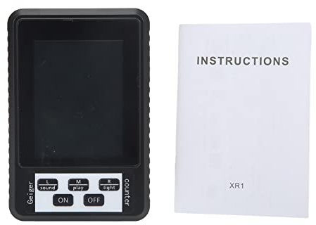 SEAFRONT Nuklearstrahlungsmonitor EMF-MessgeräT GeigerzäHler Beta-Gamma-RöNtgenstrahlungsdosimeter LCD-Display mit Hintergrundbeleuchtung Strahlungsdosisalarm (Schwarz)