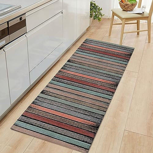 CHENMIAO Teppichläufer 70x460cm Anti Rutsch Waschbar Anti Ermüdungsmatte Flurläufer Langlebig Strapazierfähig für Küche Flur Wohnraum Schlafzimmer, G