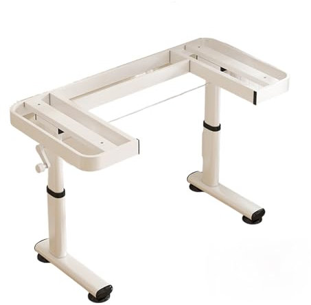 NOBBAT Höhenverstellbarer Stehpult Höhenverstellbarer Schreibtisch 80/100/120 cm Sitz-Steh-Pult Aufstehpult für das Home-Office(Weiß,80x50cm)