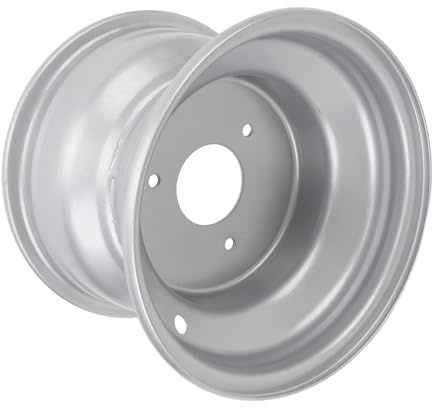 TKSE GO Kart Jante de Roue, Moyeu de Roue en Alliage D'aluminium 3 Trous 8 Pouces Jante de Roue à Structure Solide en Métal Professionnel pour Chariot de Kart (Arrière 170 mm /