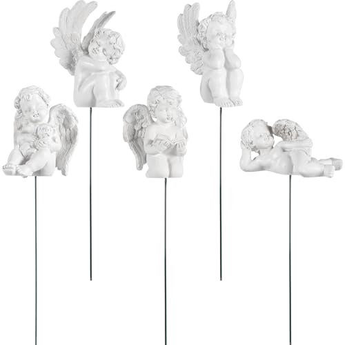 Ipetboom 5stücke Teiliges Garten- Kunstharz Kreative Engel-flügel Ornamente Für Innen Und Außenbereich Dekorative Figuren Für Garten Und Rasen Jupiter Design Mit Feinen Details