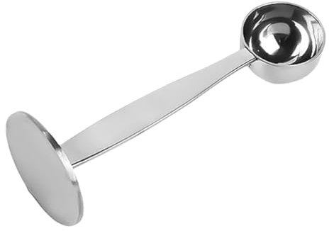 Cuillère Doseuse À Café En Acier Inoxydable, 2 En 1 Cuillère À Café Tasseur De Café, Cuillère À Expresso Avec Tamper, Cuillère À Soupe De Café Moulu En Acier Inoxydable Pour Café, Lait En Poudre