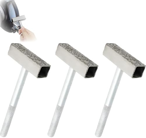 3-Teiliges Set Schleifscheiben Abrichter,Schleifsteinaufbereiter,HandgefüHrt,Rutschfest,45.10mm Schleifkopf,Geeignet FüR Abrichtstein,Schleifsteine Abrichte,Diamant Schleifscheibe