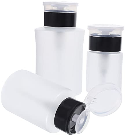 SAFIGLE 3pezzi Dispenser Per Rimuovere Unghie Da Bottiglie Vuote Per Solvente Unghie Contenitori Per Makeup Ricaricabili Facili Da Usare Per Manicure e Cosmetici