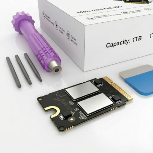 wusheation Mac mini M4 1TB SSD Upgrade - Kit di sostituzione del disco rigido NVMe interno per Mac mini M4, soluzione di espansione dell'archiviazione fai da te (1, TB)