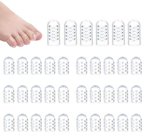 36 Pezzi Protezione Dita Piedi Silicone, Proteggi Dita Piedi Gel, Traspiranti Protezioni Anti-friction per Grandi e Piccole Punte, per Donne e Uomini, Duroni, camminare, corsa, escursionismo