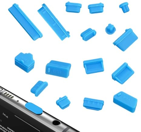 Computer -Port -Deckungs -Kit - Soft Silicon Dust Stopper Set, Laptop -Steckerschutz | 16pcs Typ C USB Audio RJ45 -Stecker, Anti -Kappen Mit Einfachem Einsatzentfernungsdesign Für Desktop -PC -Geräte,