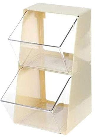 Organizer per bustine da tè – 2 animali – Espositore – Pratico contenitore per contatori, sottile supporto in legno, design a più livelli, accessorio per armadio | Pratico contenitore per la