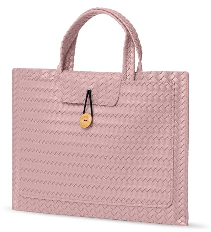 ZoRoll Funda Portátil para Laptop 15/16 Pulgadas, Funda Cuero PU, Funda Protectora Portátil Netbooks Caso para MacBook Air Pro 15.6/16 M5 M4 M3 M2 M1 Pro MAX DELL Lenovo HP Sony Acer ASUS - (Rosa) | Funda rosa para portátil MacBook Pro de 16 M5 M4 M3 M2 M1 Pro/Max/15.6 Air, bolso impermeable (rosa)