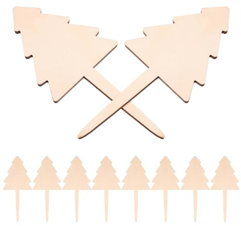 Luxshiny 10 Pezzi Pz Etichette Piante in Bamboo Forma di Albero Marcatori Resistenti per Giardino Etichette Legno Impermeabili per Fiori Erbe e Verdure Facili da Scrivere e Riutilizzabili