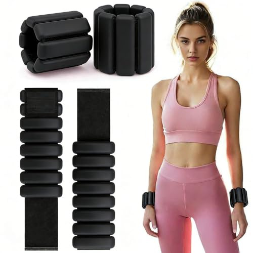 Wrist & Ankle Weights Set Sportneer Adjustable, Wearable Leg Wrist Weights, Set of 2 (2 lb Each), Workout Resistance Wristbands Bracelet for Exercise Jogging Yoga Pilates Gym Training Walking