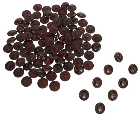 EXAOMBLE Mushroom and Versatile Use Round Tortoise Shell 100pcs Vintage Buttons Secure Fastening for Garment Accessories for Needlework and Tailoring Projects