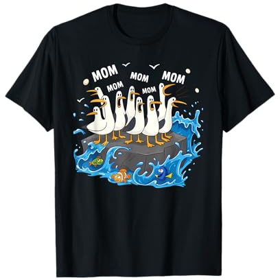 Divertente Mamma Gabbiano Famiglia Madre Amante Design Uomo Donna Maglietta