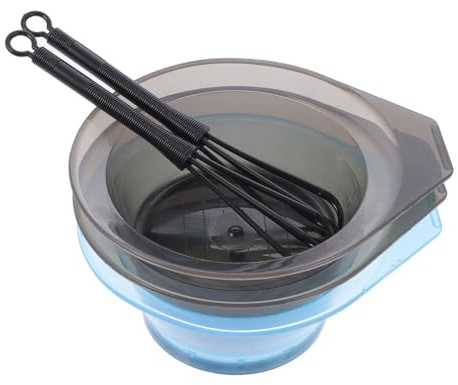 Toyvian Set de Bols à Teinture Capillaire en Plastique Bâtonnet Mélangeur, Design Épaissi et Mesure Précise, pour Usage Domestique ou Salon de Coiffure