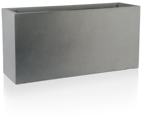 IDEALIST Large Plant Pots 65cm Trough Planter, Grey Reinforced Stone, 37L