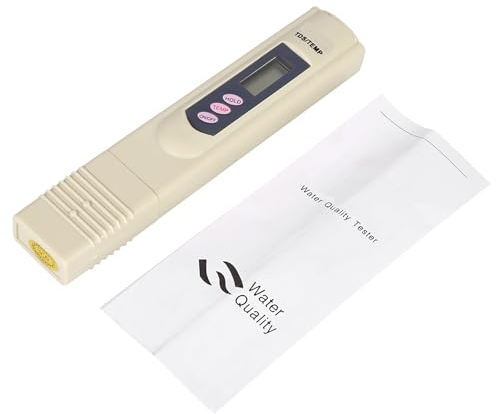 Medidor TDS Digital Portátil para Calidad del Agua - Probador LCD 0-9990 PPM con Temperatura para Agua Potable, Acuarios y Piscinas en Formato Pluma