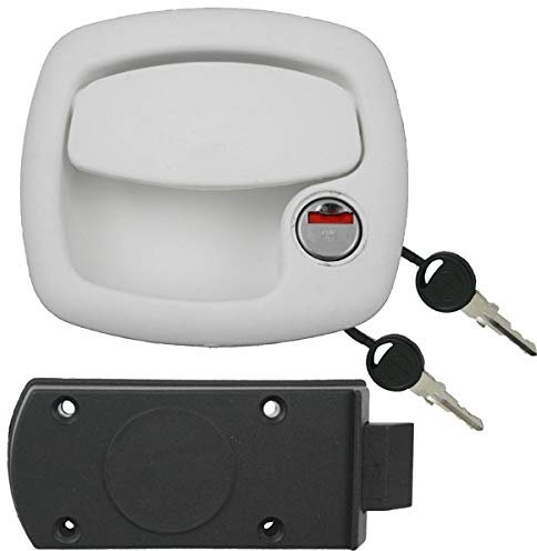 Cadenas de porte en acier HSC Blanc, Serrure Porte
