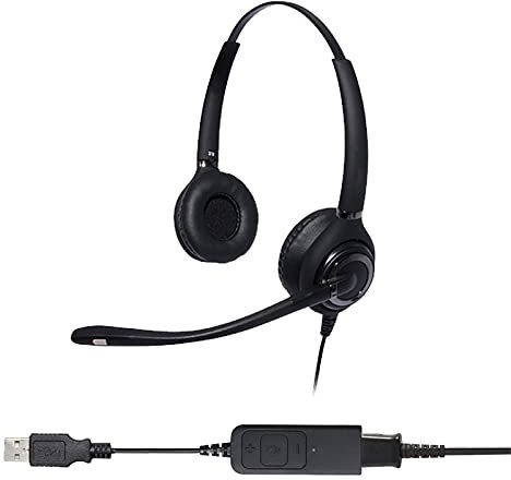 Project Telecom Hygger Advanced - Cuffie binaurali con cancellazione del rumore USB