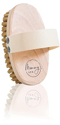 Massagebürste für Schwangere von Mommy SPA. Vegane Trockenbürste gegen Schwangerschaftsstreifen.