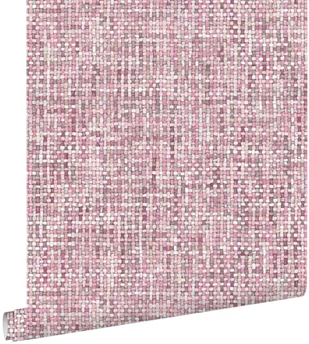 Esta Home Tapete Leinen-Optik Burgunderrot 53 cm x 10.05 m