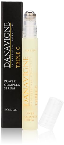 DANAVIGNE Triple Power Vitamin C Serum Gesicht und Augengel im praktischen Roll On – Anti Aging Serum Komplex mit dreifach Vitamin C hochdosiert, Skincare Made in Germany für Männer und Frauen