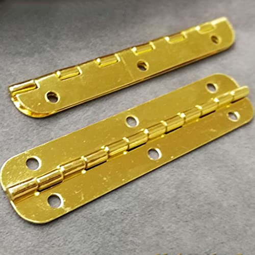 50 Stück/Set goldene 180-Grad-Scharniere, antike rechteckige kleine Scharniere, Schrank-Hardware-Zubehör, Scharniere