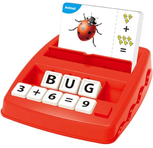 Spielzeug Lesen Lernen,Buchstaben Lernen Spielzeug ab 3-8 Jahre Junge Spiele,Lernkarten Kinder und Rechen Lernspiel,fähigkeiten lesen,Schulanfang Geschenke,Buchstaben Lernen Geschenk