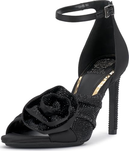 Vince Camuto Women's Adaline High Heel Sandal, Black, 9