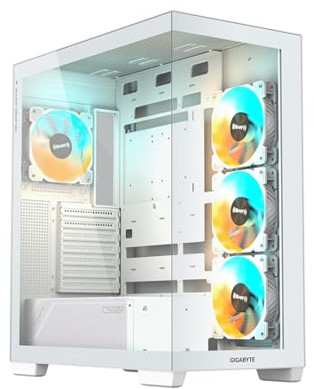 Gigabyte C500 Panoramic Stealth ATX Mid Tower härdat glas RGB Fusion PC-fodral – svart – GB-C500P ST