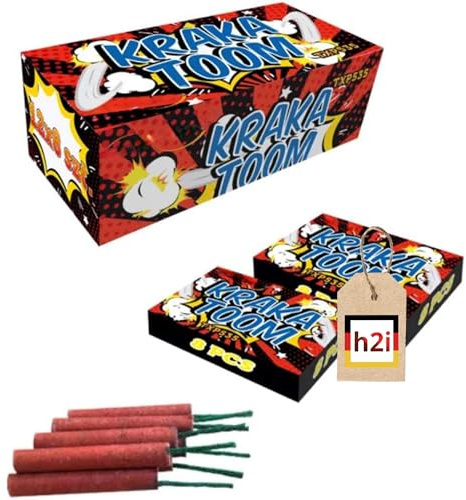 h2i Kraka Toom Minikracher | 96 Stück | Party Spaß für Klein & Groß I für Silvester, Halloween & Party Mitbringsel | Kinder & Jugendfeuerwerk | o | Ganzjahresfeuerwerk Kat. F1