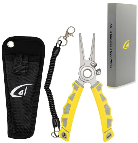 danco 7.5-Inch Stainless Steel Fishing Plier with Tungsten Carbide Cutters