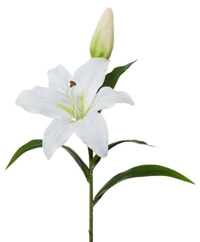 artplants.de Kunstblume Lilie XERNA, weiß, 50cm - Deko Lilie
